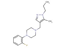 1-(2-fluorophenyl)-4-[(5-methyl-1-propyl-1H-pyrazol-4-yl)methyl]piperazine