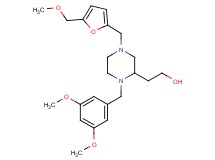 2-(1-(3,5-dimethoxybenzyl)-4-{[5-(methoxymethyl)-2-furyl]methyl}-2-piperazinyl)ethanol