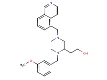 2-[4-(5-isoquinolinylmethyl)-1-(3-methoxybenzyl)-2-piperazinyl]ethanol