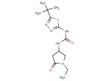 N-(5-tert-butyl-1,3,4-thiadiazol-2-yl)-N'-(1-ethyl-5-oxopyrrolidin-3-yl)urea