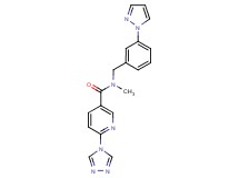 N-methyl-N-[3-(1H-pyrazol-1-yl)benzyl]-6-(4H-1,2,4-triazol-4-yl)nicotinamide