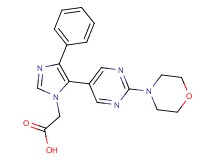 {5-[2-(4-morpholinyl)-5-pyrimidinyl]-4-phenyl-1H-imidazol-1-yl}acetic acid