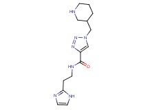N-[2-(1H-imidazol-2-yl)ethyl]-1-(piperidin-3-ylmethyl)-1H-1,2,3-triazole-4-carboxamide