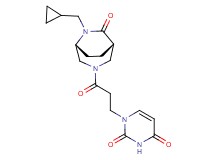 1-{3-[(1S*,5R*)-6-(cyclopropylmethyl)-7-oxo-3,6-diazabicyclo[3.2.2]non-3-yl]-3-oxopropyl}-2,4(1H,3H)-pyrimidinedione
