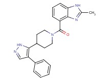 2-methyl-4-{[4-(4-phenyl-1H-pyrazol-5-yl)piperidin-1-yl]carbonyl}-1H-benzimidazole
