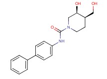 (3S*,4R*)-N-4-biphenylyl-3-hydroxy-4-(hydroxymethyl)-1-piperidinecarboxamide