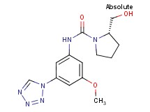 (2S)-2-(hydroxymethyl)-N-[3-methoxy-5-(1H-tetrazol-1-yl)phenyl]pyrrolidine-1-carboxamide