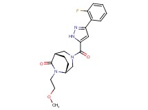 (1S*,5R*)-3-{[3-(2-fluorophenyl)-1H-pyrazol-5-yl]carbonyl}-6-(2-methoxyethyl)-3,6-diazabicyclo[3.2.2]nonan-7-one
