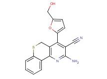 2-amino-4-[5-(hydroxymethyl)-2-furyl]-5H-thiochromeno[4,3-b]pyridine-3-carbonitrile