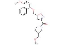3-{[3-(methoxymethyl)-1-pyrrolidinyl]carbonyl}-5-{[(4-methoxy-1-naphthyl)oxy]methyl}isoxazole