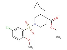 ethyl 1-[(5-chloro-2-methoxyphenyl)sulfonyl]-4-(cyclopropylmethyl)-4-piperidinecarboxylate
