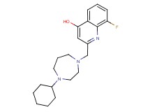 2-[(4-cyclohexyl-1,4-diazepan-1-yl)methyl]-8-fluoroquinolin-4-ol