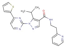 5-isopropyl-N-[2-(2-pyridinyl)ethyl]-1-[4-(2-thienyl)-2-pyrimidinyl]-1H-pyrazole-4-carboxamide
