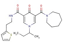 5-(1-azepanylcarbonyl)-1-sec-butyl-4-oxo-N-[2-(2-thienyl)ethyl]-1,4-dihydro-3-pyridinecarboxamide