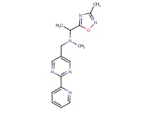N-methyl-1-(3-methyl-1,2,4-oxadiazol-5-yl)-N-[(2-pyridin-2-ylpyrimidin-5-yl)methyl]ethanamine