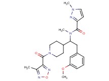 N-(2-(3-methoxyphenyl)-1-{1-[(4-methyl-1,2,5-oxadiazol-3-yl)carbonyl]-4-piperidinyl}ethyl)-N,1-dimethyl-1H-pyrazole-3-carboxamide