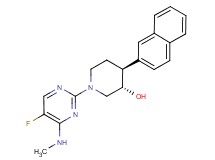 (3S*,4S*)-1-[5-fluoro-4-(methylamino)pyrimidin-2-yl]-4-(2-naphthyl)piperidin-3-ol