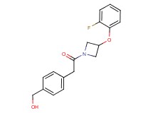 (4-{2-[3-(2-fluorophenoxy)azetidin-1-yl]-2-oxoethyl}phenyl)methanol