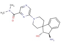 6-[(2R*,3R*)-3-amino-2-hydroxy-2,3-dihydro-1'H-spiro[indene-1,4'-piperidin]-1'-yl]-N,N-dimethyl-2-pyrazinecarboxamide