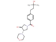 (3S*,4S*)-1-[4-(3-hydroxy-3-methylbutyl)benzoyl]-4-(4-morpholinyl)-3-pyrrolidinol