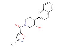 (3S*,4S*)-1-[(3-methylisoxazol-5-yl)carbonyl]-4-(2-naphthyl)piperidin-3-ol