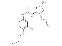 N-(3-chloro-4-propoxyphenyl)-N'-[(3S*,4S*)-4-ethoxy-1-methylpyrrolidin-3-yl]urea