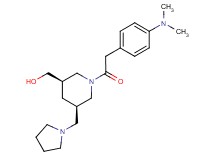 [(3R*,5R*)-1-{[4-(dimethylamino)phenyl]acetyl}-5-(pyrrolidin-1-ylmethyl)piperidin-3-yl]methanol