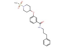 3-{[1-(methylsulfonyl)-4-piperidinyl]oxy}-N-(3-phenylpropyl)benzamide