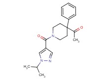 1-{1-[(1-isopropyl-1H-pyrazol-4-yl)carbonyl]-4-phenyl-4-piperidinyl}ethanone