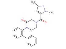 1-(2-biphenylyl)-4-[(1,3-dimethyl-1H-pyrazol-5-yl)carbonyl]-2-piperazinone