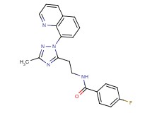 4-fluoro-N-[2-(3-methyl-1-quinolin-8-yl-1H-1,2,4-triazol-5-yl)ethyl]benzamide
