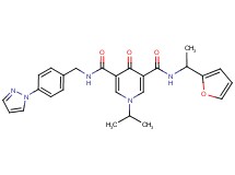 N-[1-(2-furyl)ethyl]-1-isopropyl-4-oxo-N'-[4-(1H-pyrazol-1-yl)benzyl]-1,4-dihydro-3,5-pyridinedicarboxamide