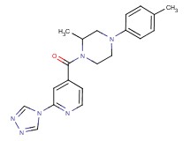 2-methyl-4-(4-methylphenyl)-1-[2-(4H-1,2,4-triazol-4-yl)isonicotinoyl]piperazine