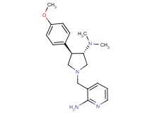 3-{[(3S*,4R*)-3-(dimethylamino)-4-(4-methoxyphenyl)-1-pyrrolidinyl]methyl}-2-pyridinamine