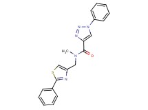 N-methyl-1-phenyl-N-[(2-phenyl-1,3-thiazol-4-yl)methyl]-1H-1,2,3-triazole-4-carboxamide