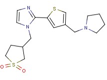 1-[(1,1-dioxidotetrahydro-3-thienyl)methyl]-2-[4-(pyrrolidin-1-ylmethyl)-2-thienyl]-1H-imidazole