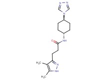 3-(4,5-dimethyl-1H-pyrazol-3-yl)-N-[trans-4-(4H-1,2,4-triazol-4-yl)cyclohexyl]propanamide