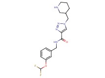 N-[3-(difluoromethoxy)benzyl]-1-(piperidin-3-ylmethyl)-1H-1,2,3-triazole-4-carboxamide