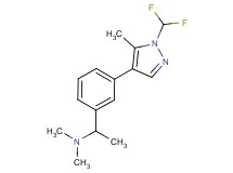 (1-{3-[1-(difluoromethyl)-5-methyl-1H-pyrazol-4-yl]phenyl}ethyl)dimethylamine