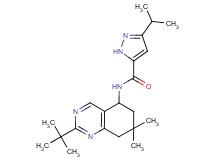 N-(2-tert-butyl-7,7-dimethyl-5,6,7,8-tetrahydroquinazolin-5-yl)-3-isopropyl-1H-pyrazole-5-carboxamide