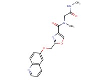 N-methyl-N-[2-(methylamino)-2-oxoethyl]-2-[(quinolin-6-yloxy)methyl]-1,3-oxazole-4-carboxamide