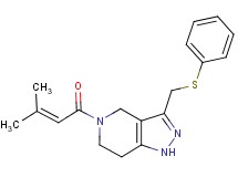 5-(3-methylbut-2-enoyl)-3-[(phenylthio)methyl]-4,5,6,7-tetrahydro-1H-pyrazolo[4,3-c]pyridine