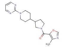 2-(4-{1-[(4-methyl-1,3-oxazol-5-yl)carbonyl]-3-pyrrolidinyl}-1-piperidinyl)pyrimidine