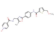 N-({2-[4-({[5-(methoxymethyl)-2-thienyl]carbonyl}amino)phenyl]-5-methyl-1,3-oxazol-4-yl}methyl)isonicotinamide 1-oxide