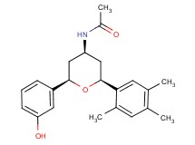 N-[(2R*,4R*,6S*)-2-(3-hydroxyphenyl)-6-(2,4,5-trimethylphenyl)tetrahydro-2H-pyran-4-yl]acetamide