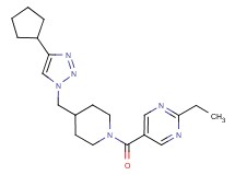 5-({4-[(4-cyclopentyl-1H-1,2,3-triazol-1-yl)methyl]piperidin-1-yl}carbonyl)-2-ethylpyrimidine
