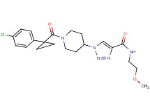 1-(1-{[1-(4-chlorophenyl)cyclopropyl]carbonyl}-4-piperidinyl)-N-(2-methoxyethyl)-1H-1,2,3-triazole-4-carboxamide