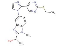 1-(5-{2-[2-(ethylthio)pyrimidin-5-yl]-1H-imidazol-1-yl}-1-methyl-1H-benzimidazol-2-yl)ethanol