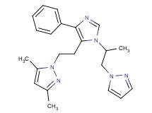 3,5-dimethyl-1-(2-{1-[1-methyl-2-(1H-pyrazol-1-yl)ethyl]-4-phenyl-1H-imidazol-5-yl}ethyl)-1H-pyrazole