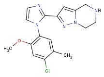 2-[1-(4-chloro-2-methoxy-5-methylphenyl)-1H-imidazol-2-yl]-4,5,6,7-tetrahydropyrazolo[1,5-a]pyrazine hydrochloride
